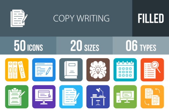 Download 50 Copy Writing Round Corner Icons - Writing Collection
