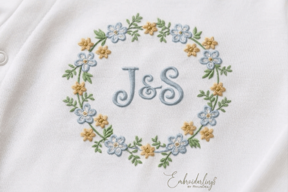 Download Baby Monogram Frame Embroidery Designs - Gram Collection