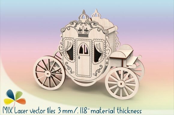 Download Fairy Carriage Gift Box Svg Laser Cut - Premium Bundle
