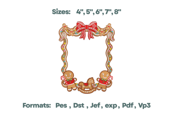 Download Gingerbread Frame Christmas Monogram - Gram Collection