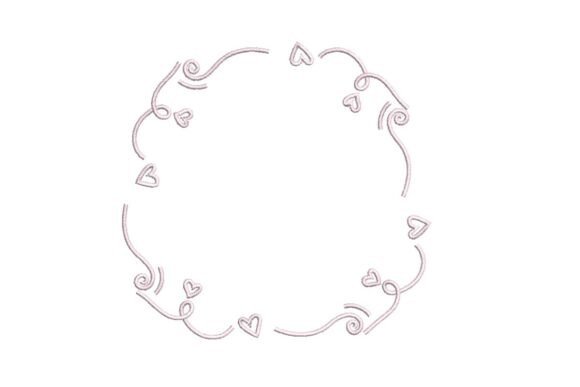 Download Whimsical Pink Heart and Swirl Monogram Frame - Gram Collection