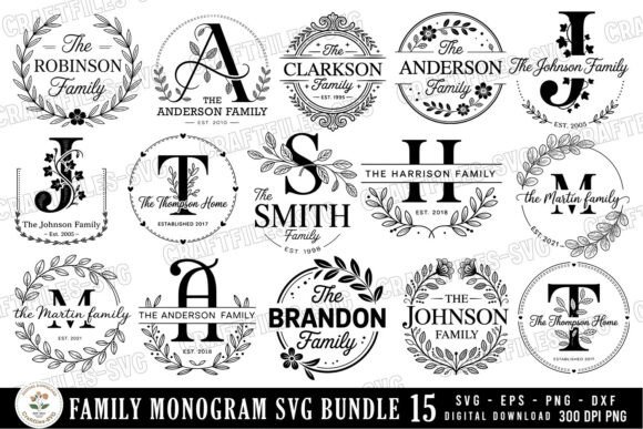 Download Family Monogram SVG Bundle - Gram Collection