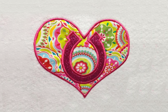 Download Horseshoe Heart Applique - Heart Collection