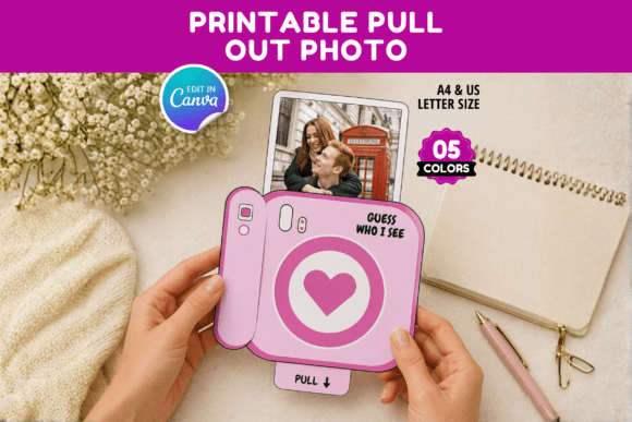 Download Printable Pull out Photo Card Canva - Card Collection