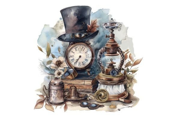 Download Vintage Victorian Still Life. Watercolor - Premium Resources