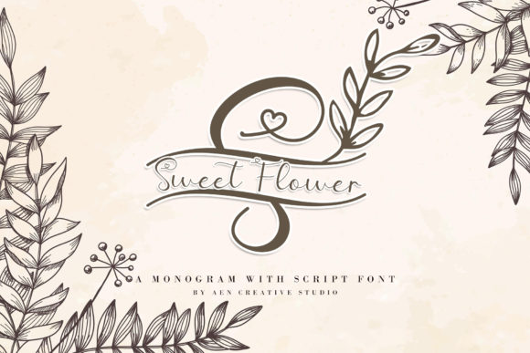 Download Sweet Flower Monogram - Gram Collection