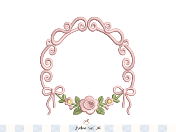 Download Rose Embroidery Frame Design Monogram - Gram Collection