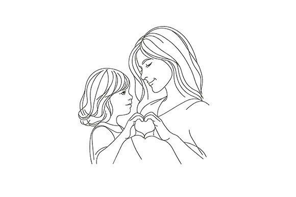 Download Mother and Daughter Heart Hands - Heart Collection