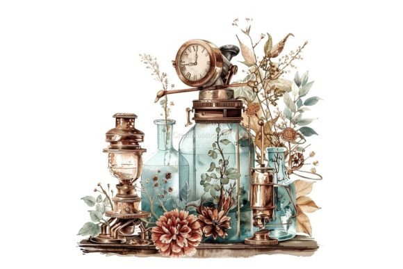 Download Vintage Victorian Still Life. Watercolor - Premium Resources