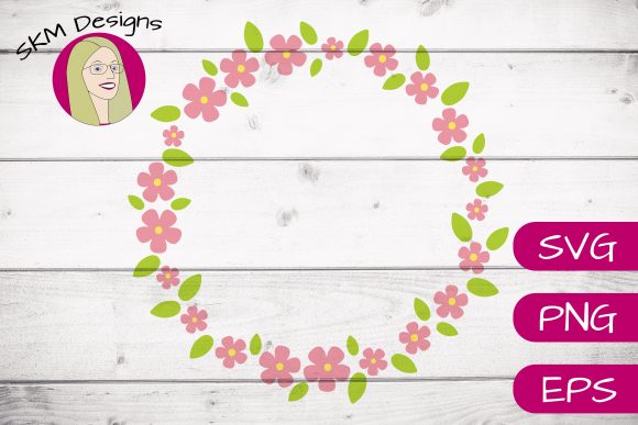 Download Floral Monogram Circle Frame - Gram Collection